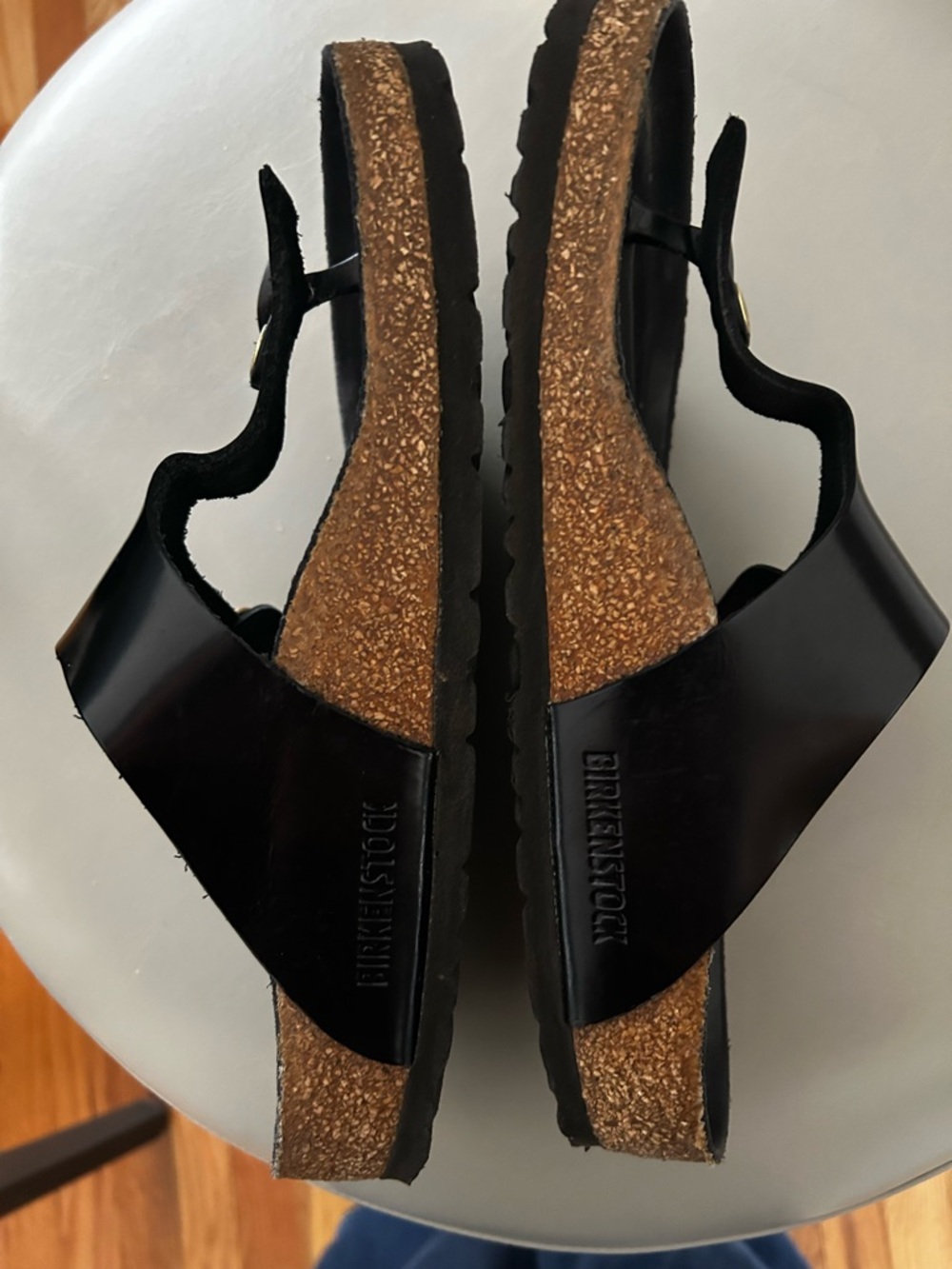 Birkenstock -Black Leather Big Buckle - Picture 2 of 5